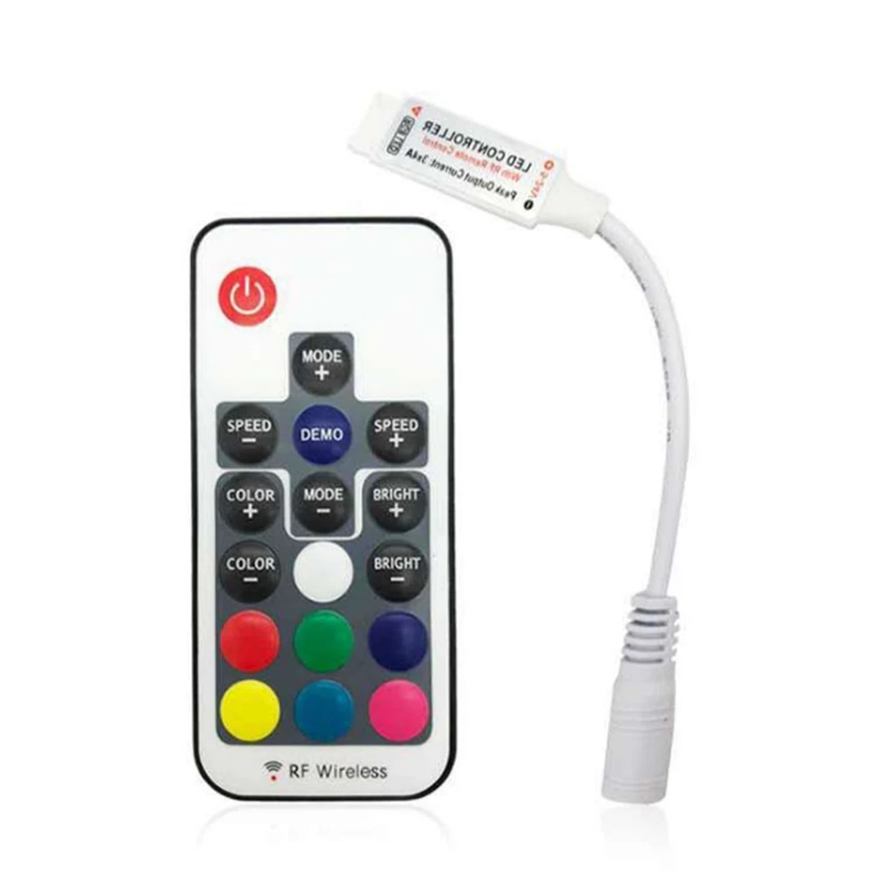 

17-Key RGB Led Controller Mini RF Wireless LED Dimming Remote Control For 5050/3528/5730/5630/3014 RGB Color Strips