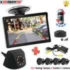 Koorinwoo Ultrasoni монитор с камерой заднего вида, беспроводные автомобильные парковочные датчики, 4 парктроника, индикатор предупреждения обнаружения слепых зон