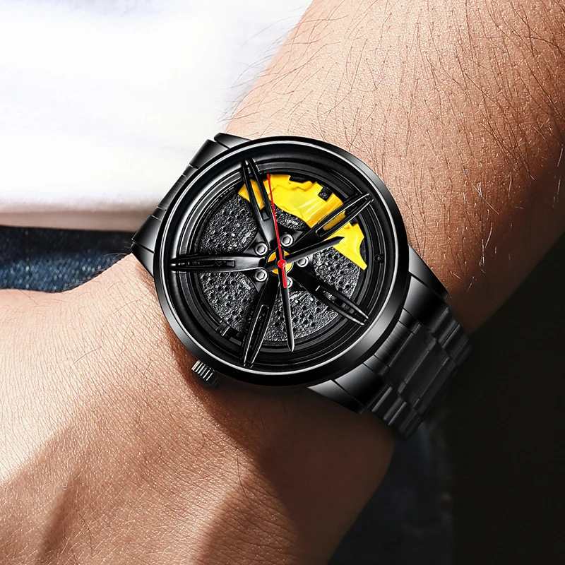 NIBOSI Sports Car Wheel Watch Rim Hub Custom Design Waterproof Creative Male Watches Men's | Наручные часы