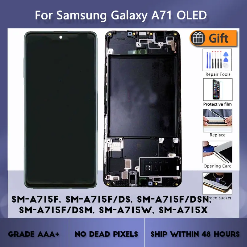 

For Samsung Galaxy A71 LCD Touch Digitizer Sensor Assembly For Samsung A71 Display A715 A715F A715FD LCD