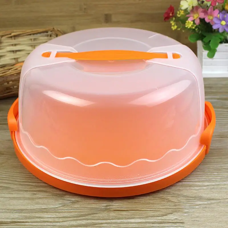 Cake Carrier Holder Box Portable Locking Transparent Case Caddy Container Dessert Gift for 10 Inch Cakes Food Grade Plastic | Дом и сад
