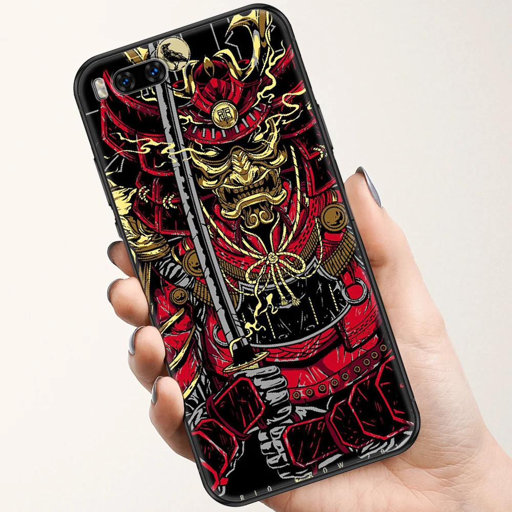 Чехол для телефона с японской маской Oni samurai Xiaomi Mi Note 8 9 10 11 9T 10T A3 Lite Pro Ультрачерный
