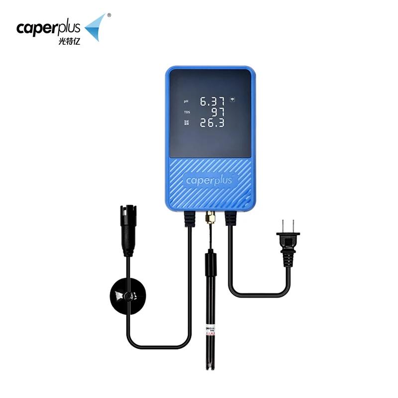 Caperplus-Monitor inteligente para acuario, Detector con WIFI, Control por aplicaci&oacute;n, Q1, Q2, PH, temperatura, TDS, 3 en 1-0