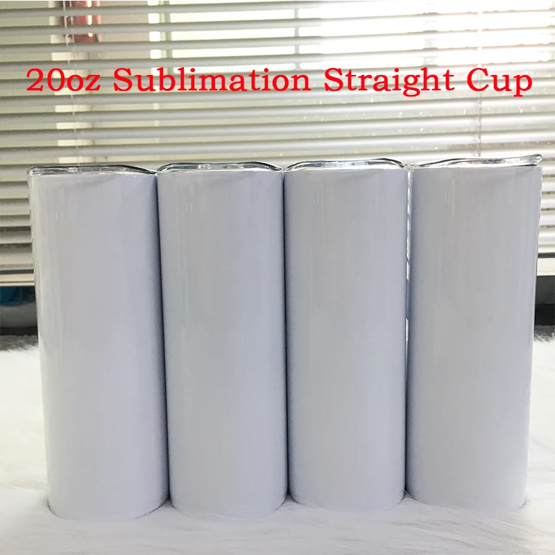Details about    10x 20oz Sublimation Straight Skinny Tumbler/ With Straws !!US Seller!!! 