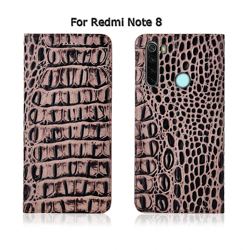 3D чехол из натуральной крокодиловой кожи для Xiaomi Redmi Note 4 4X5 5A 6 7 8T Pro чехол с откидной магнитной подставкой для мобильного телефона