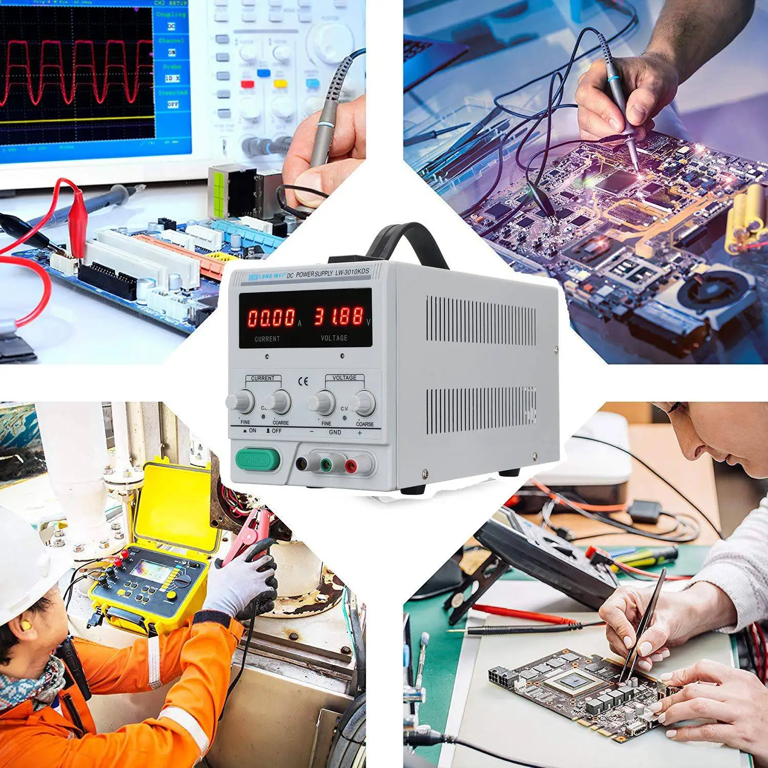 

Laboratory DC Power Supply 220V 30V 0~10A Unit Adjustable 4 Digit Power Supply Digital Display Function Voltage Regulator