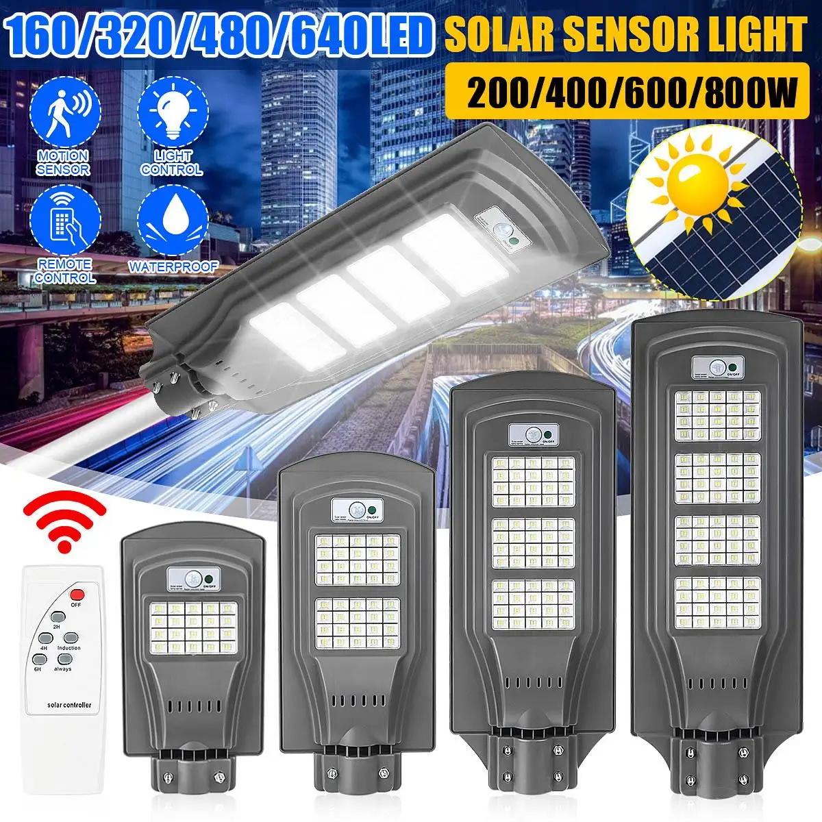 

Solar Wall Light Infrared PIR Motion Sensor Led Street Light 200/400/600/800W Outdoor Lighting Cob Sensor Garden Lamp led light
