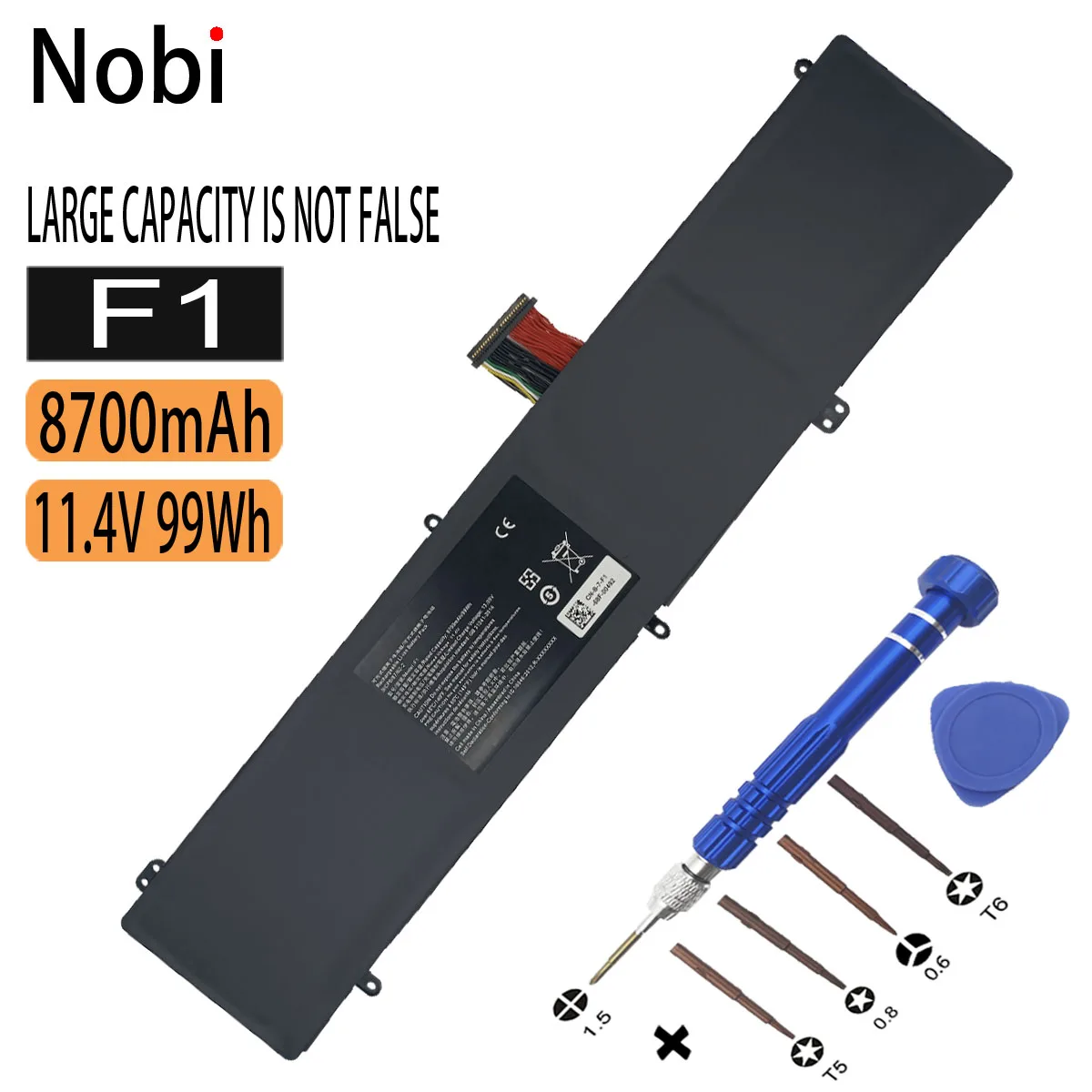 

Nobi F1 RZ09-0166 Laptop Battery For RAZE r Blade Pro 17,3 ''4K i7-7820HK RZ09-01663E52 RZ09-01662E53-R3U1 Series 3ICP6/87/62/2