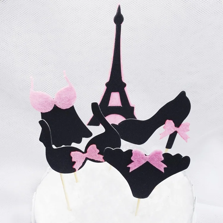 

5 шт. пикантные Высокие Стальные женские свадебные топперы для кексов одинарное женское платье Топпер для торта флаги для девочек на день рождения