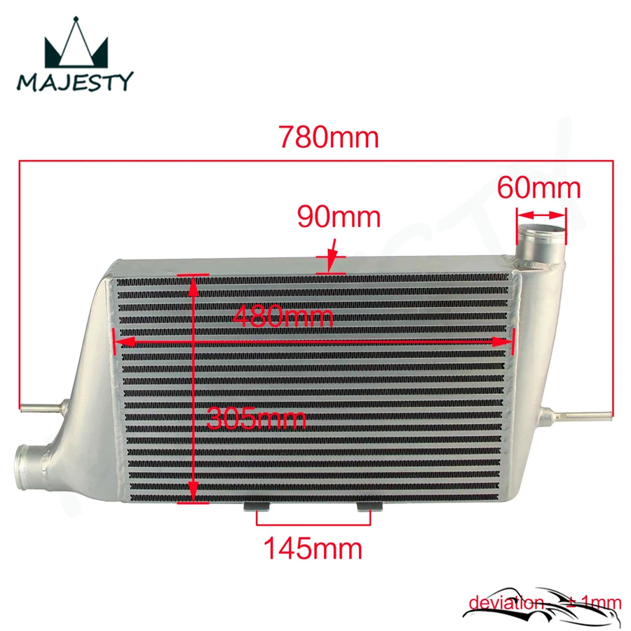 Производительность FMIC Переднее Крепление интеркулер подходит для 2008-2015 Lancer Evolution