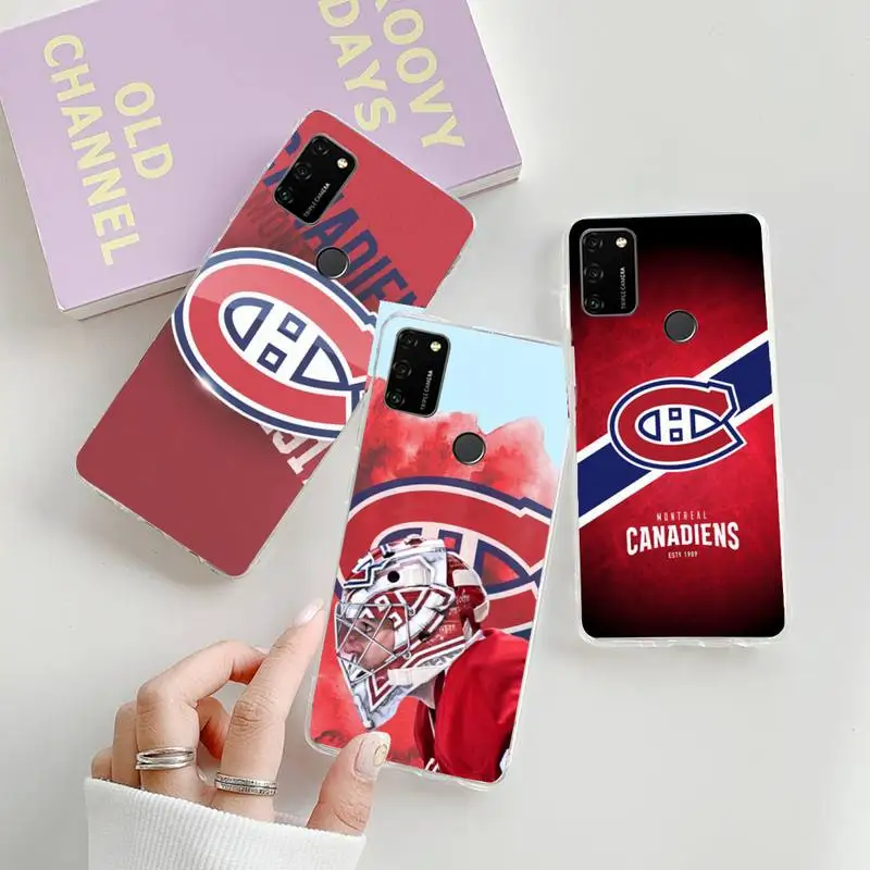 

Montreal Ice Hockey Canadien Phone Case For iphone 7 8 plus xs xr 11 12 mini 12 pro max Transparent nax fundas cover