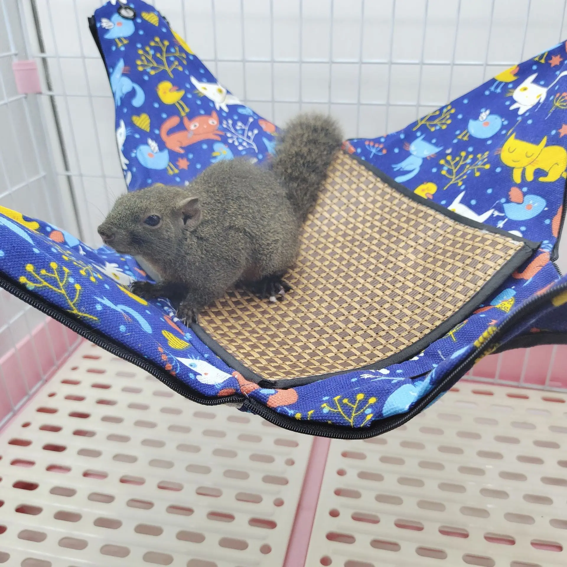 2 in 1 Removable Small Pet Cage Canvas Pet Hammock Nest Winter Summer Squirrel Hamster Washable Small Animals Hanging Hammock images - 6