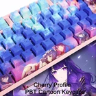Механическая клавиатура PBT Key cap s, вишневый профиль, задсветильник, японская мультяшная милая девушка, аниме 104 клавиши, светопередающая клавиатура
