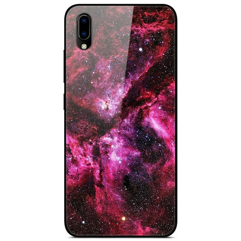 F для VIVO Y91C чехол VIVOY91C стеклянный жесткий чехол для телефона для VIVO Y91i чехол VIVO Y91 C мягкий бампер чехол закаленное для Vivo Y93 Y 93 - Цвет: 44