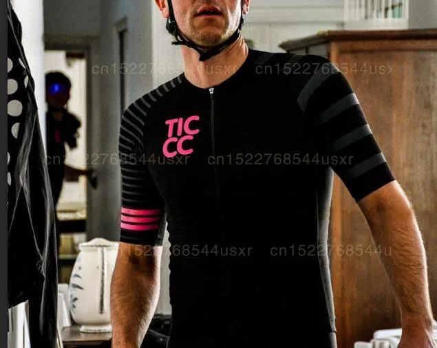 Мужская футболка для велоспорта Ticcc летняя дышащая одежда из полиэстера езды на