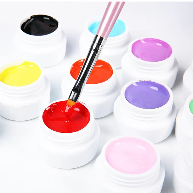 

Professional 36 Colors polish gel Glitter Nail Art UV Gel Solid Extension Manicure set nail polish For Builder Polish Lamp