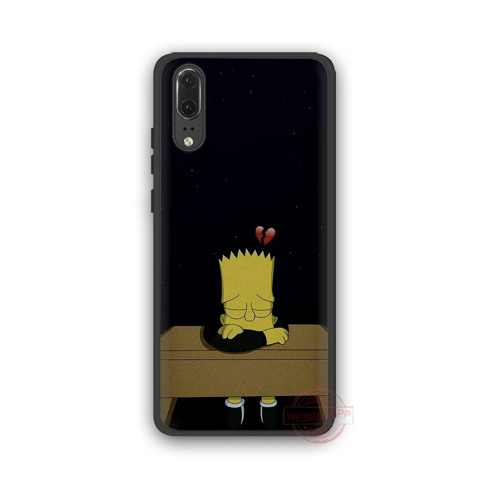 WEBBEDEPP The Simpson TPU phone case for Huawei P10 P20 P30 Lite Pro Y6 Y7 prime 2018 Y9 2019 |