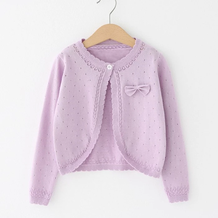 Кардиган для маленьких девочек свитер с длинным рукавом серое хлопковое пальто