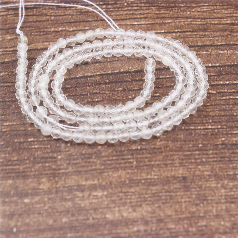 

LanLi 2/3mm White crystal small beads fashion jewelry interval loose beads DIY bracelet necklace earrings and accessories