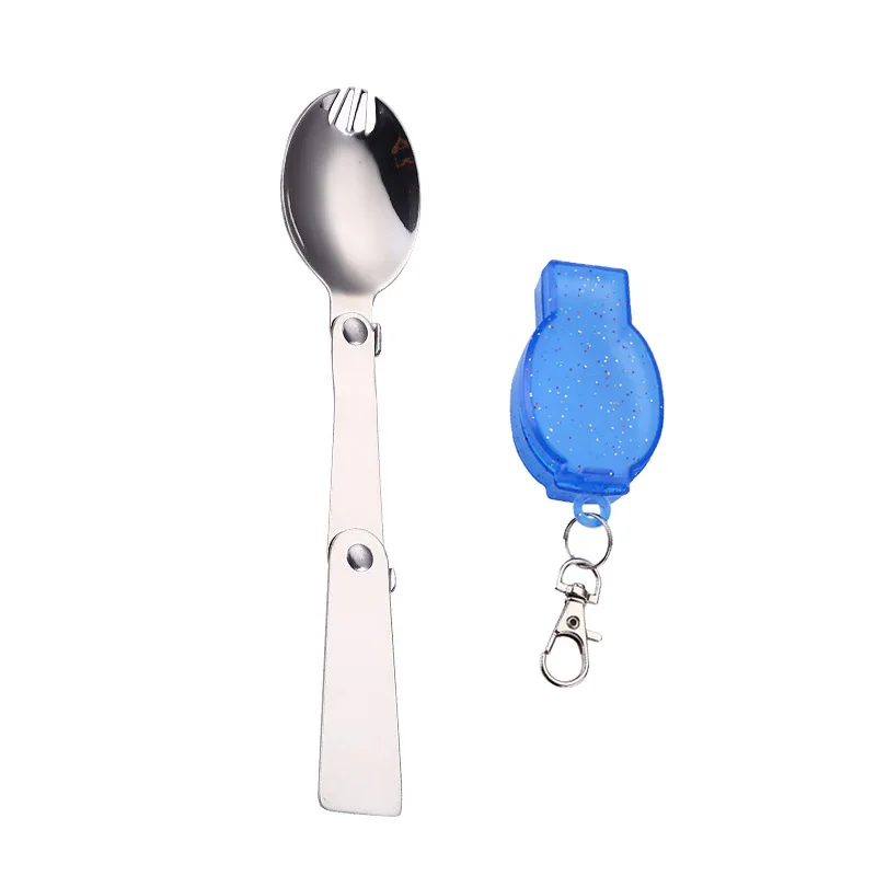 Складная карманная ложка посуда для кемпинга портативная сверхмаленькая из