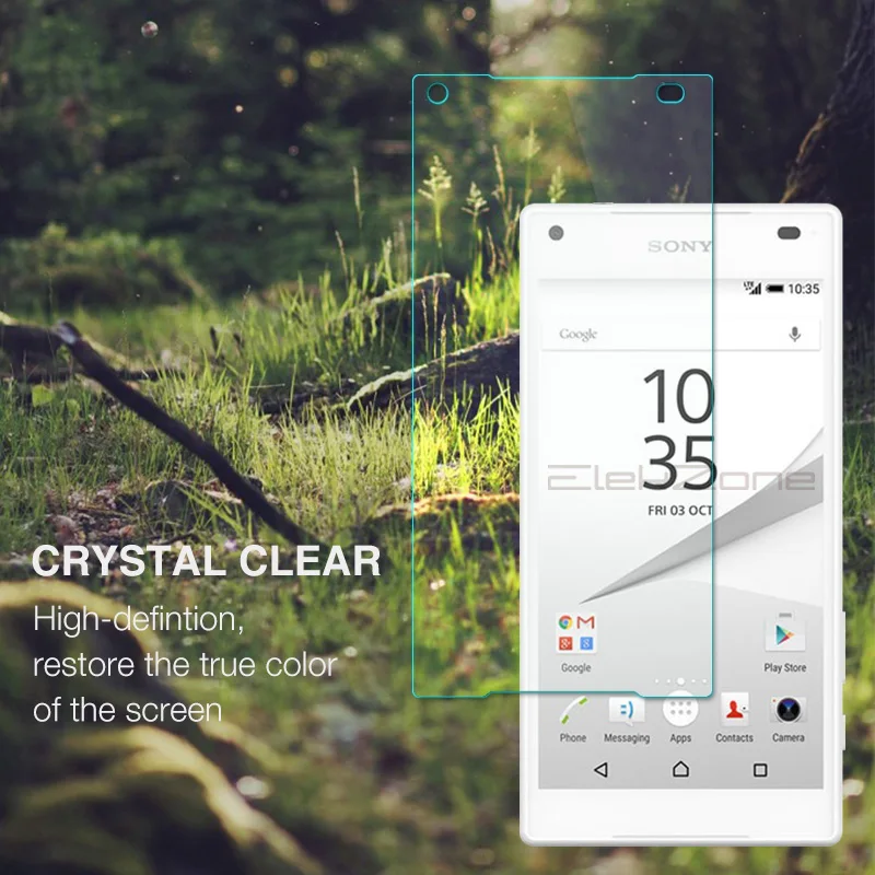 Закаленное стекло 9h для sony Xperia Z5 Compact HD экран защитное 2.5D пленка|Защитные стёкла и
