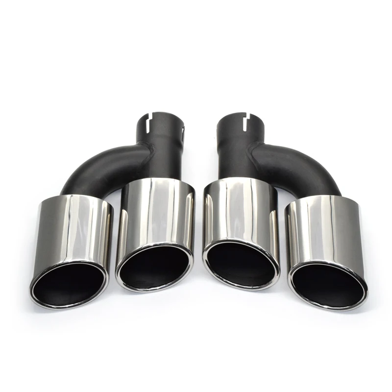 

2pcs/set 304 Stainless Steel Car Rear Exhaust Tip For Audi A4 A5 A6 A7 Up To S4 S5 S6 S7 Exhaust Muffler Tip 58mm Inlet Nozzle