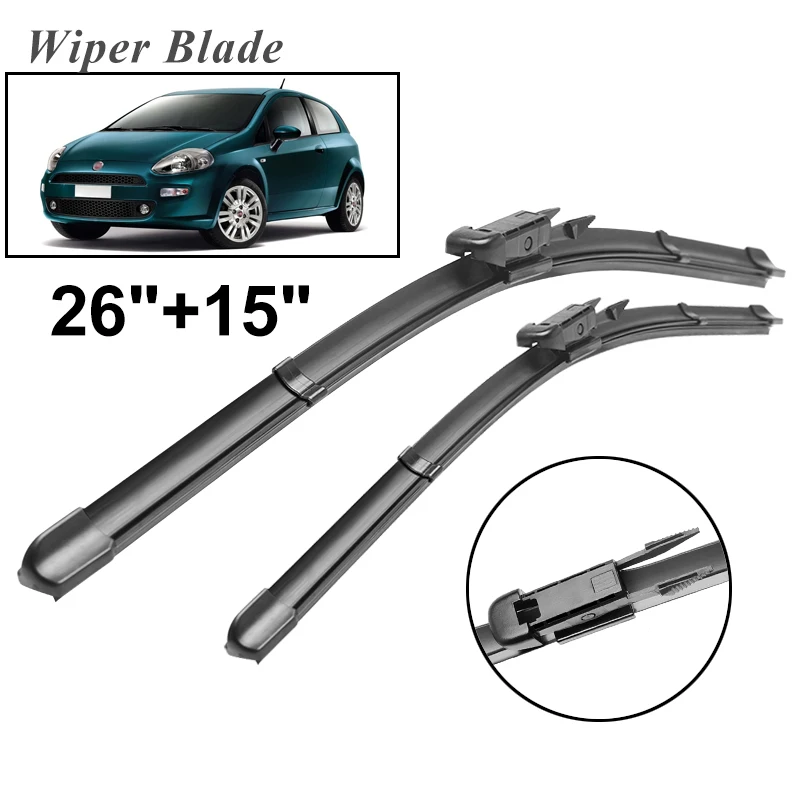 

Okowiper RHD & LHD Front Wiper Blades For FIAT Punto 3 door 2010 - 2016 Windshield Windscreen Front Window 26"+15"