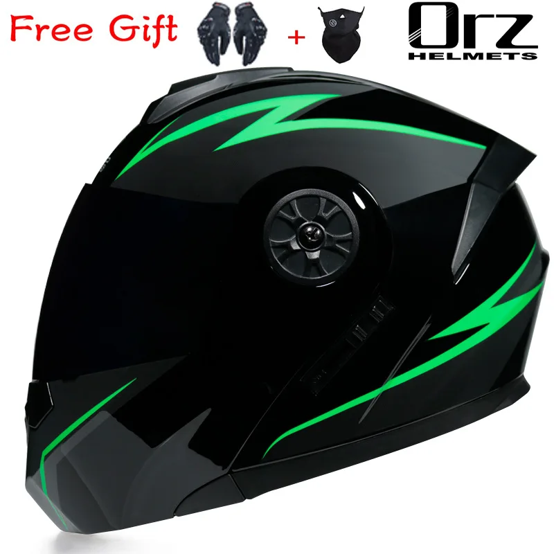 

Free Gift Full Face Racing Motorbike Helmet Cool Flip Up Motorcycle Helmet Moto with Inner Sun Visor Cascos Para Moto