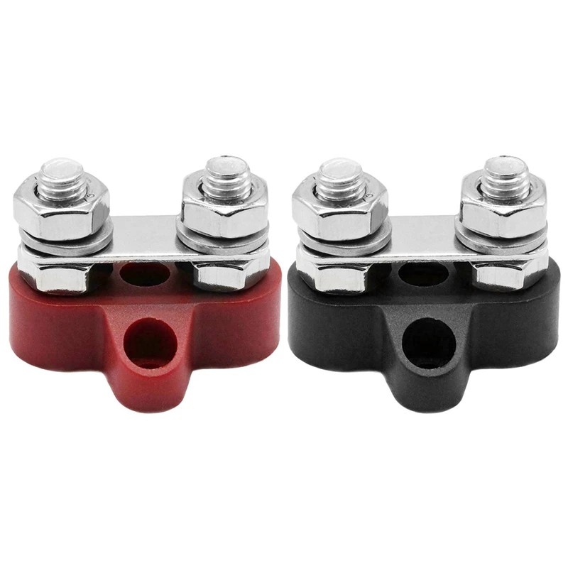 

Car Bus Bar Power Cable Terminal Blocks Heavy Duty M8+M8 Positive Power Distribution Studs Accessories for Truck RV Yacht