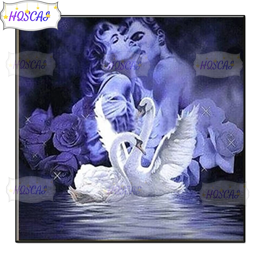 

Diamond Painting Swan companion, Valentine's Day gift Mosaic Diamond Embroidery Sale Full Round Drill Diamond Embroidery Decor