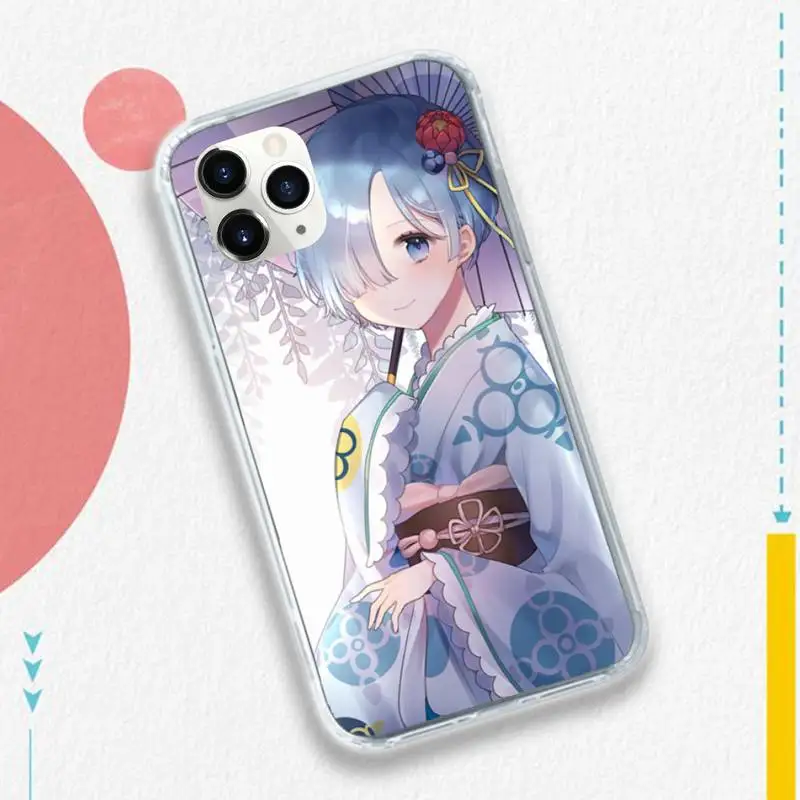 

Re ZERO Ram In Another World anime Phone Case for iPhone 11 12 mini pro XS MAX 8 7 6 6S Plus X 5S SE 2020 XR