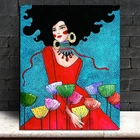 Скандинавский постер pretty Girl, настенное искусство, холст, живопись, плакаты, принты, современная живопись, Настенная картина для гостиной, домашний декор, искусство