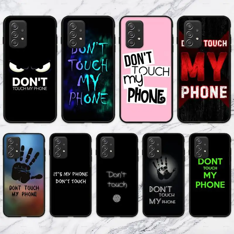 Чехол Do Not Dont Touch My Phone для Samsung Galaxy A02 A12 A21 A22 A32 A41 A42 A51 A71 A72.