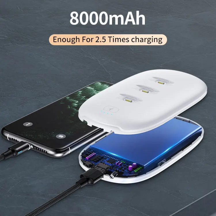 magnetic power bank mini capsule mobile power wireless portable mobile phone emergency charging finger power bank compact free global shipping