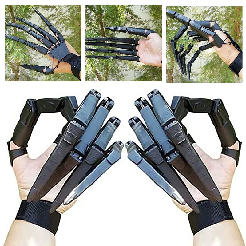 Dedo articulado de Halloween con extensiones flexibles, decoraci&oacute;n para fiesta, garra fantasma de terror, accesorios de miedo para Cosplay, movibles, 2021 regalos-1