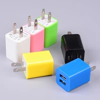 5v 1a us plug usb charging dual port power adapter for home travel wall charger for cell phone