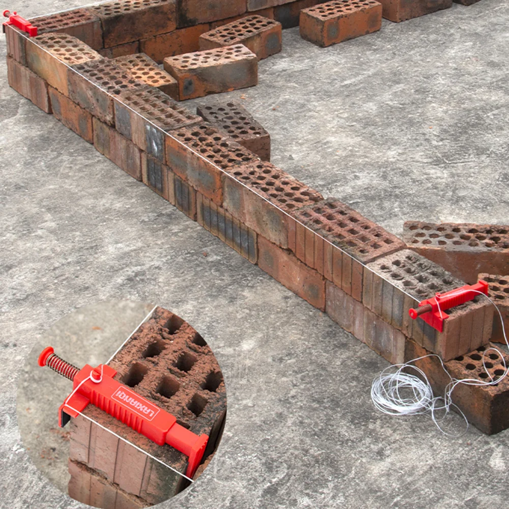 

1 Pair Brick Liner Clamp Brick Line Runner Bricklayer Profile Gauge Accessory