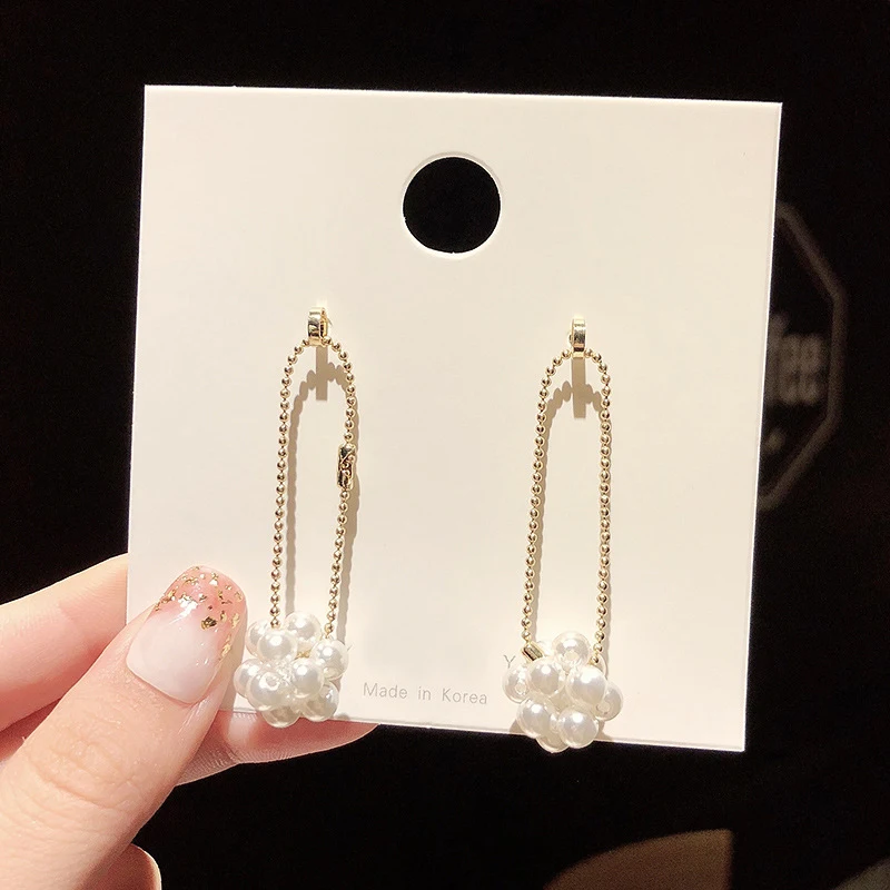 Уникальный дизайн модные простые темпераментные жемчужные шарики Подвесные