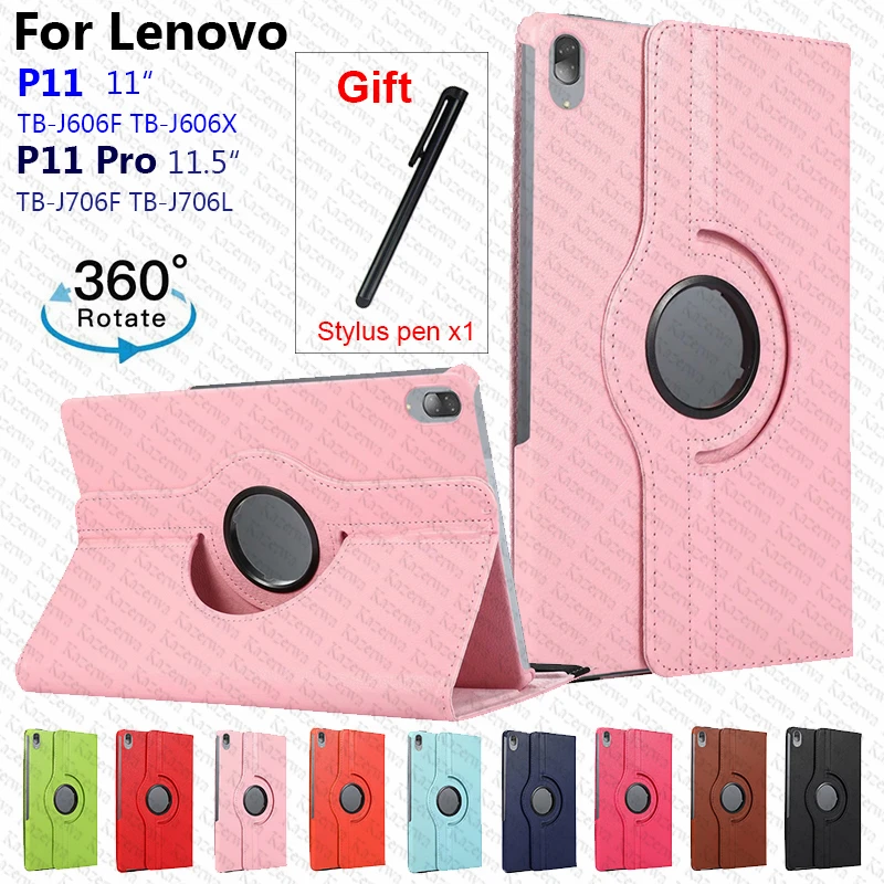 

360 градусов вращающийся чехол для планшета Lenovo Tab P11 TB-J606F TB-J606 11 "планшетный ПК флип-чехол защитный чехол для P11 Pro 11,5 дюймов J706