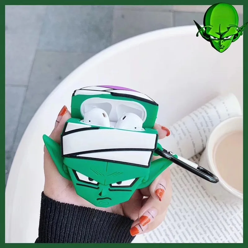 Cartoon Dragon Ball Majin Buu Bluetooth Headphone Case Wireless Charging Box Soft Silicone Cover For AirPods Earphone Ring Strap |