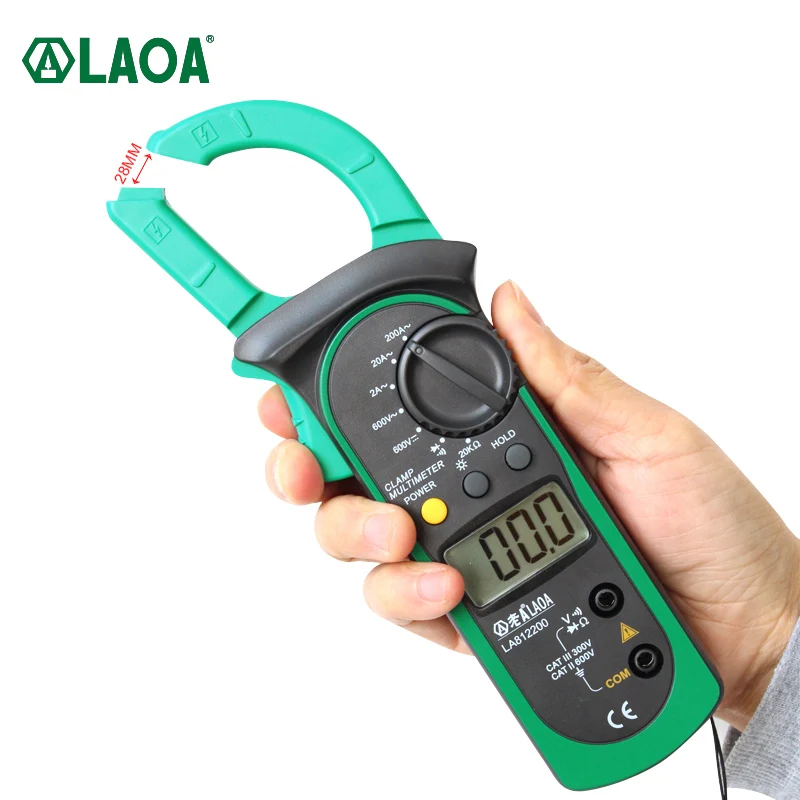 LAOA Electrical Tester Digital Clamp Multimeter  AC/DC Ammeter Voltmeter Potable Multimetro 2years guarantee