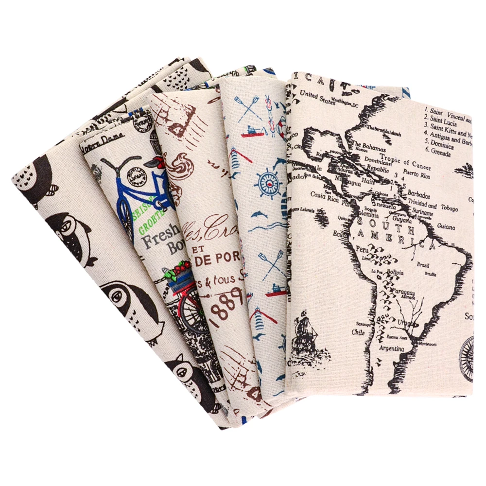 

African Ankara Fabric Sewing Linen Fabric Tissu Map Of The Word Design Cotton Tablecloth Pillow Bag Curtain Cushion Zakka