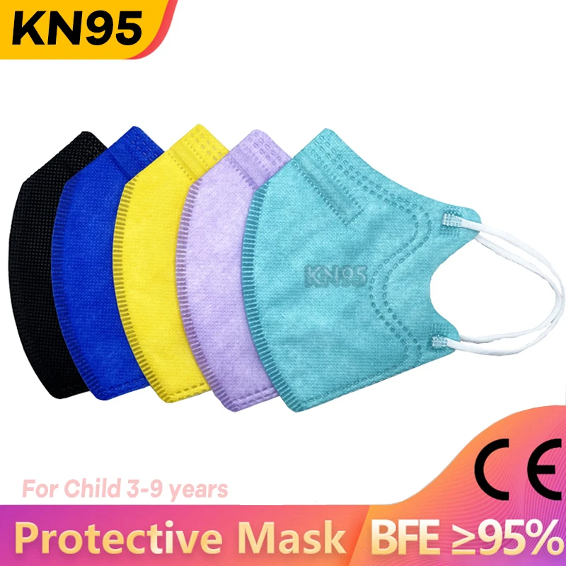 

2021 Cute Children 5 Layers KN95 Mask Kid Child Dust KN95 filter FFP2 Face Mask Boys Girl CE Respirator Car Dinosaur ffp2mask