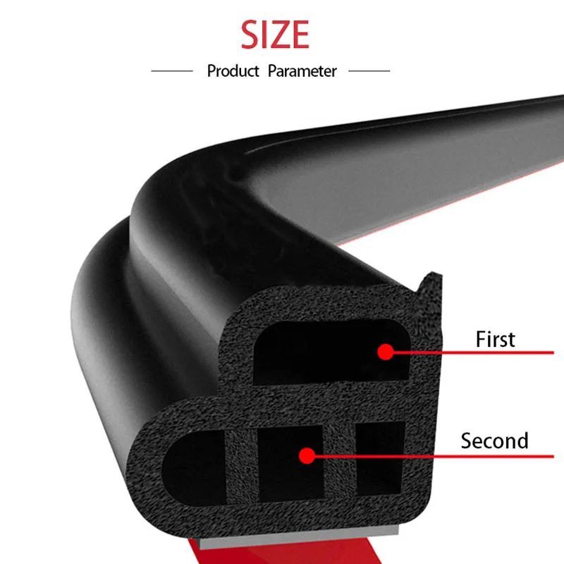 

Car Styling Door Seal Strip Sticker Trunk Soundproofing Waterproof Sealing Sticker Universal Automobiles Exterior Accessories
