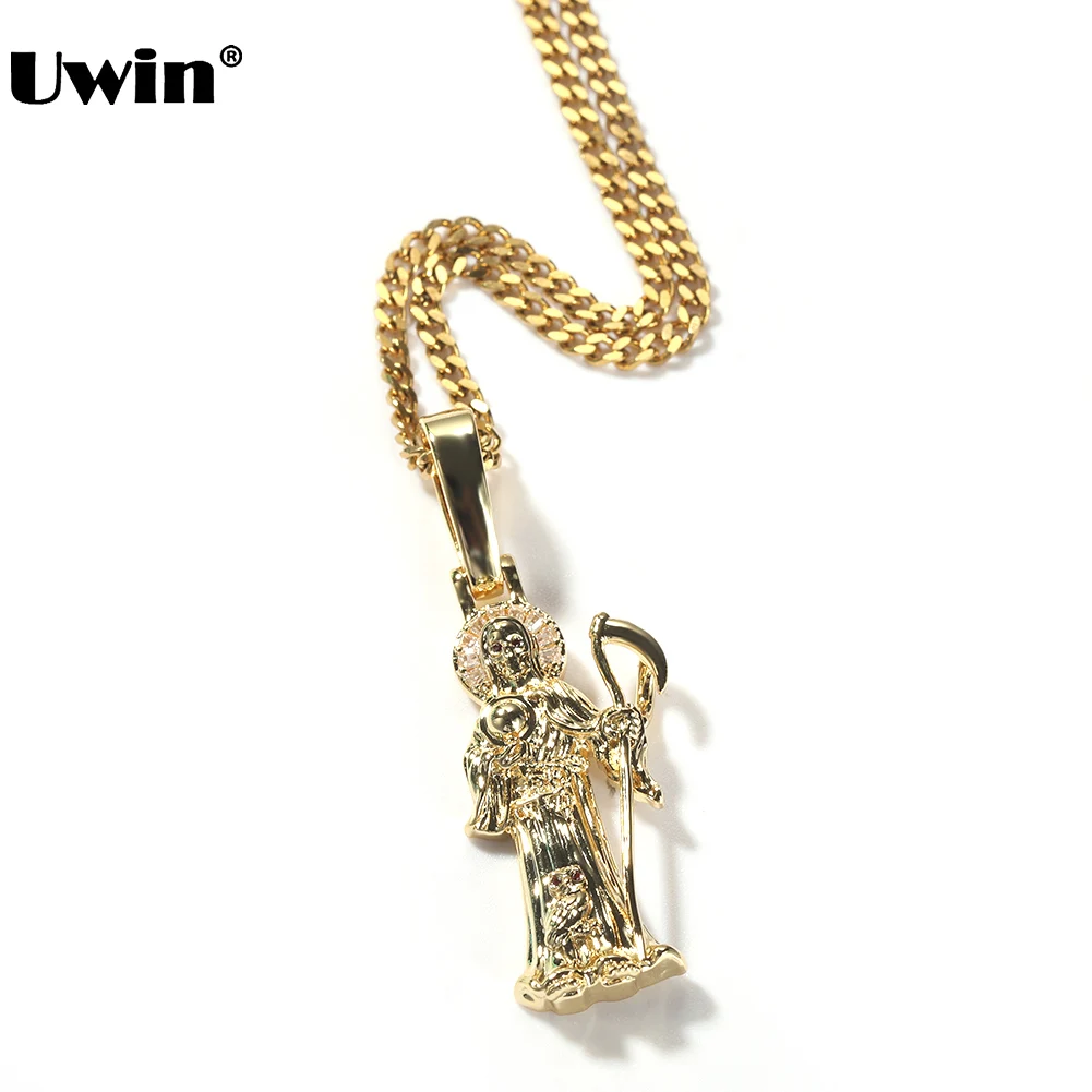 

UWIN Jesus Pendant Necklace with Tennis Chain AAA Iced Out CZ Charms for Men Women Hip Hop Jewelry Gift for Drop Shipping