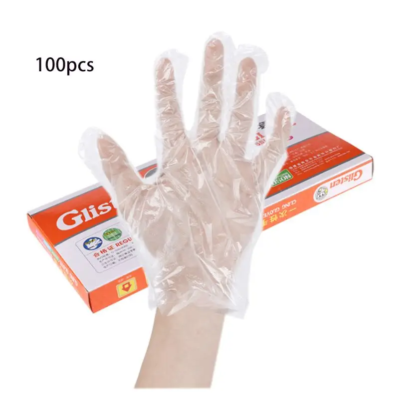 

100 шт. виниловые одноразовые перчатки без порошка латекс бесплатно для взрослых Кухонные перчатки