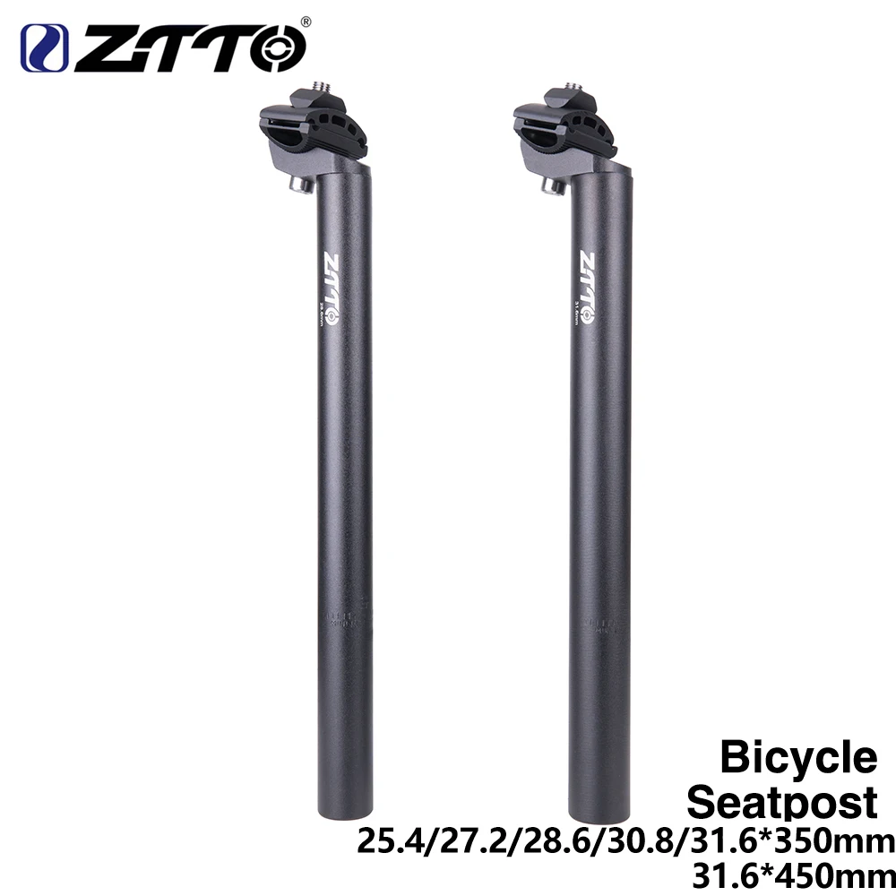 

ZTTO MTB Bicycle seat post seatpost seat 25.4 27.2 28.6 31.6 30.9 350mm 450mm Road Mountain bike seat tube Light MTB fixed gear