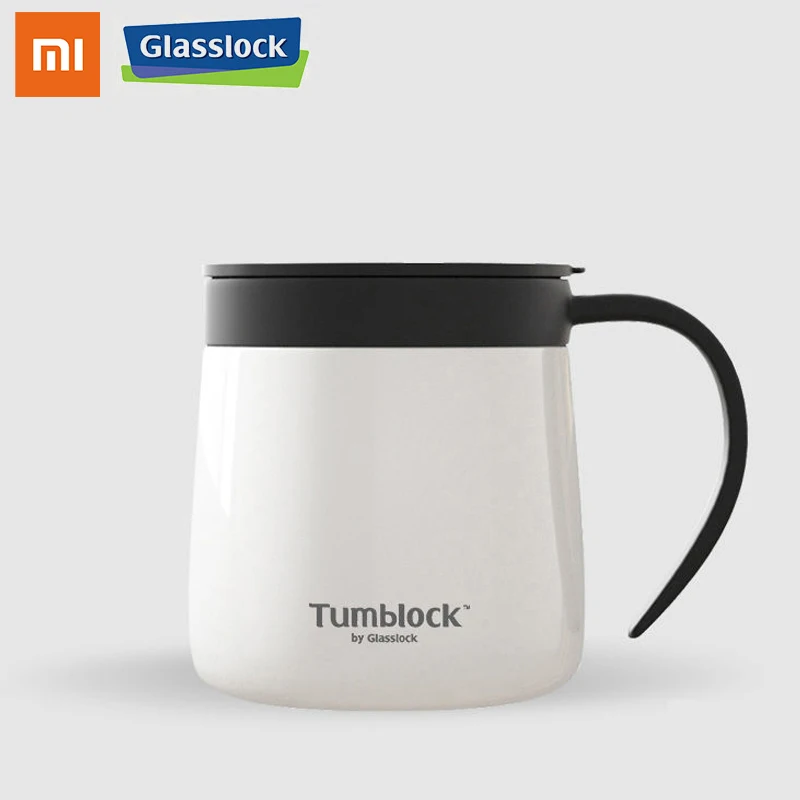 

Youpin Glasslock Insulated Coffee Cup Luxury Mug with Handle Home Office Stainless Steel Insulated Water Cup