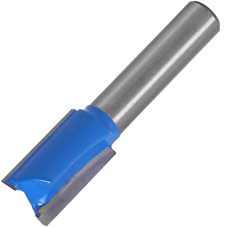 

8mm Shank Straight Woodworking Router Bit Set Carpenter Cleaning Bottom Milling Cutter 6/8/10/12/14/18/20mm Cutting Diameter