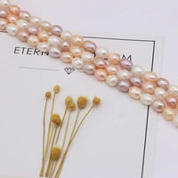 natural freshwater pearl rice bead mixed color bead making diy lady necklace bracelet exquisite jewelrygift size 6 7mm long 36mm